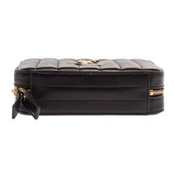 Pre Owned Saint Laurent Paris Black Quilted Leather Vicky Belt Bag