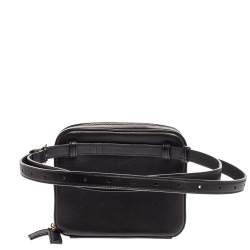 Pre Owned Saint Laurent Paris Black Quilted Leather Vicky Belt Bag