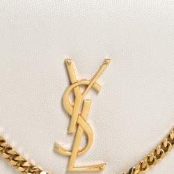 مملوكة مسبقًا Saint Laurent Off White Leather Medium Kate Shoulder Bag