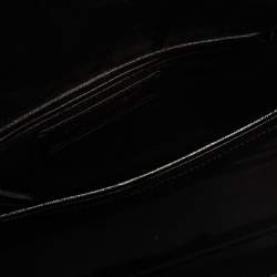Pre Owned Saint Laurent Black Textured Patent Leather Large Chyc Shoulder Bag