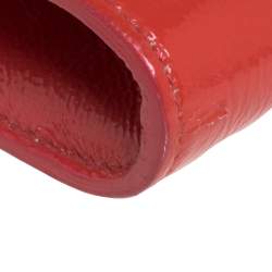 مملوكة مسبقًا حقيبة كلتش سان لوران بل دو جور جلد لامع برتقالية