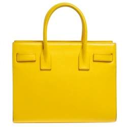 Saint Laurent Yellow Leather Baby Classic Sac De Jour Tote