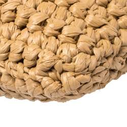 Pre Owned حقيبة كلتش معصم سان لوران جلد وقش سوداء / بيج 