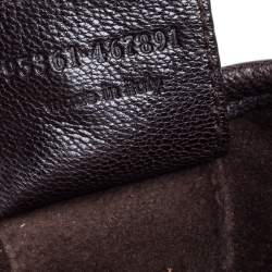 Pre Owned Yves Saint Laurent Dark Brown Suede and Fur Mombasa Hobo