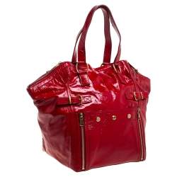 مملوكة مسبقًا Yves Saint Laurent Red Patent Leather Large Downtown Tote
