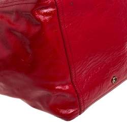 مملوكة مسبقًا Yves Saint Laurent Red Patent Leather Large Downtown Tote