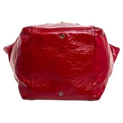 مملوكة مسبقًا Yves Saint Laurent Red Patent Leather Large Downtown Tote