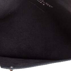 Pre Owned Saint Laurent Black Leather Envelope Flap Slim Pouch 