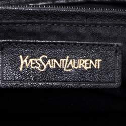 Pre Owned Yves Saint Laurent Black Leather Small Cabas Y-Ligne Tote