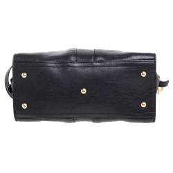 Pre Owned Yves Saint Laurent Black Leather Small Cabas Y-Ligne Tote