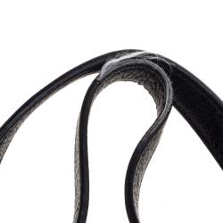 Pre Owned حقيبة يد شوبر سان لوران جلد نقش تمساح سوداء 