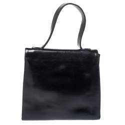 Pre Owned Yves Saint Laurent Tricolor Leather and Suede Vintage Flap Top Handle Bag