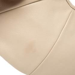 Pre Owned Saint Laurent  Ivory Leather Mini Mombasa Hobo