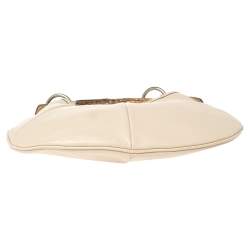 Pre Owned Saint Laurent  Ivory Leather Mini Mombasa Hobo