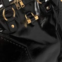 Pre Owned Yves Saint Laurent Black Patent Leather Large Muse Bag