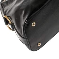 Pre Owned Yves Saint Laurent Black Patent Leather Large Muse Bag