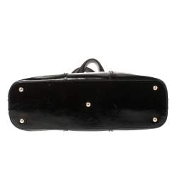 Pre Owned Yves Saint Laurent Black Patent Leather Large Muse Bag
