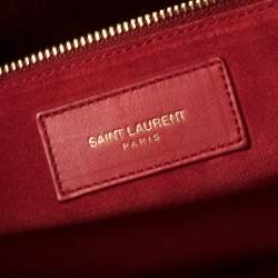 Pre Owned Saint Laurent Paris Red Leather Large Classic Sac De Jour Tote