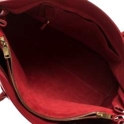 Pre Owned Saint Laurent Paris Red Leather Large Classic Sac De Jour Tote