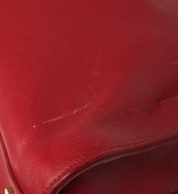 Pre Owned Saint Laurent Paris Red Leather Large Classic Sac De Jour Tote