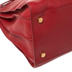 Pre Owned Saint Laurent Paris Red Leather Large Classic Sac De Jour Tote
