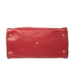 Pre Owned Saint Laurent Paris Red Leather Large Classic Sac De Jour Tote