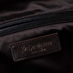 Pre Owned حقيبة سان لوران لوفر جلد خضراء داكنة