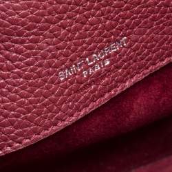 Pre Owned Saint Laurent Red Leather Nano Classic Sac De Jour Tote