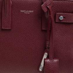 Pre Owned Saint Laurent Red Leather Nano Classic Sac De Jour Tote