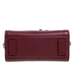 Pre Owned Saint Laurent Red Leather Nano Classic Sac De Jour Tote