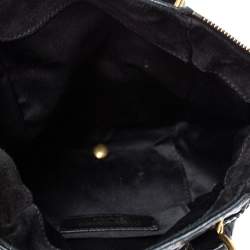 Pre Owned حقيبة يد سان لوران داونتاون ميني جلد لامعة سوداء