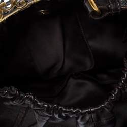 Pre Owned حقيبة هوبو سان لوران فينسينز موباسا جلد بنيه داكنه