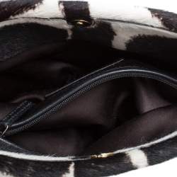 مملوكة مسبقًا حقيبة سان لوران موباسا إطار بوق مزدوج شعر عجل مونوكراميه