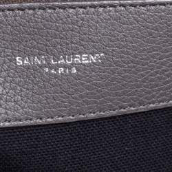 مملوكة مسبقًا Saint Laurent Grey Leather Baby Classic Sac De Jour Tote