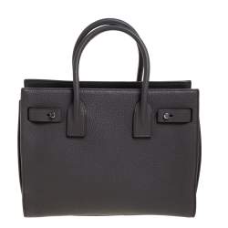 مملوكة مسبقًا Saint Laurent Grey Leather Baby Classic Sac De Jour Tote