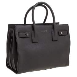 مملوكة مسبقًا Saint Laurent Grey Leather Baby Classic Sac De Jour Tote