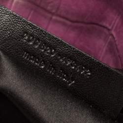 Pre Owned Yves Saint Laurent Purple Croc Embossed Leather Small Downtown Tote