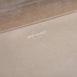 Saint Laurent Beige Leather Y-Ligne Clutch