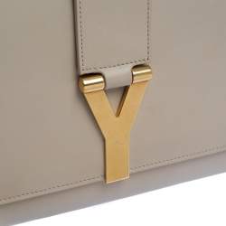 Saint Laurent Beige Leather Y-Ligne Clutch