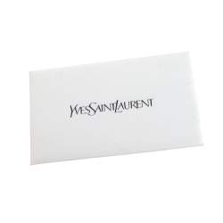 مملوكة مسبقًا حقيبة كلتش سان لوران باريس جلد لامع وفيلين بنفسجى / بيج 