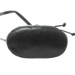 Pre Owned Yves Saint Laurent Black Leather Studded Y Flap Shoulder Bag
