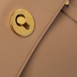 مملوكة مسبقًا Saint Laurent Beige Leather and Fabric Small Muse Two Bag