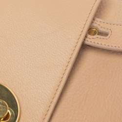 مملوكة مسبقًا Saint Laurent Beige Leather and Fabric Small Muse Two Bag