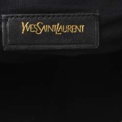 Pre Owned Yves Saint Laurent Black Leather Small Cabas Y-Ligne Tote
