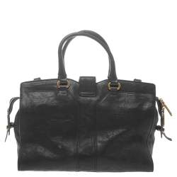 Pre Owned Yves Saint Laurent Black Leather Small Cabas Y-Ligne Tote
