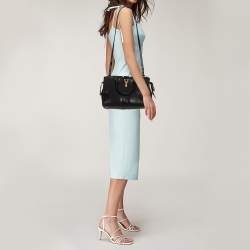 Pre Owned Yves Saint Laurent Black Leather Small Cabas Y-Ligne Tote