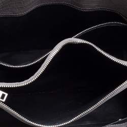 Pre Owned Saint Laurent Grey Croc Embossed Leather Small Classic Sac De Jour Tote