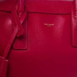 Saint Laurent Magenta Grained Leather Museum Briefcase
