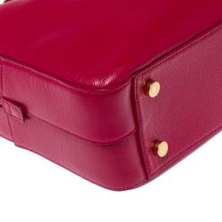 Saint Laurent Magenta Grained Leather Museum Briefcase