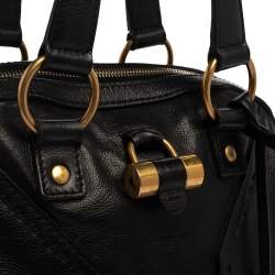 Pre Owned Yves Saint Laurent Black Leather Medium Muse Satchel